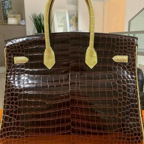 Hermès Birkin 35 Crocodile Bag Handbag Porosus