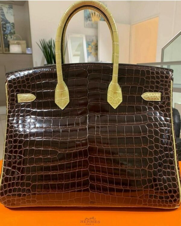 Hermès Birkin 35 Crocodile Bag Handbag Porosus