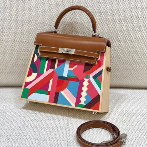HERMES Kelly Wood 22 Limited Edition Vaud Barenia