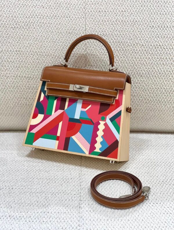 HERMES Kelly Wood 22 Limited Edition Vaud Barenia